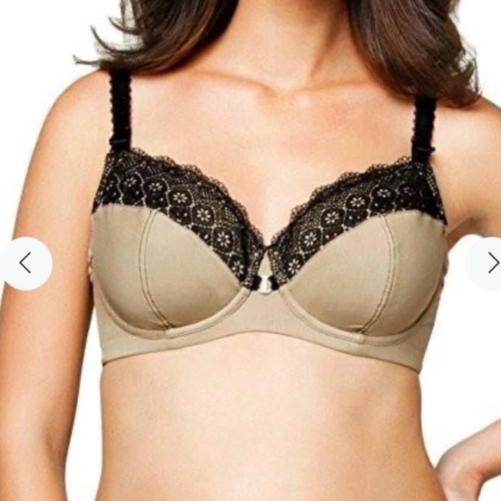 Cake Maternity Honeycomb Macaroon Nursing Bra 34D Olive Lace Maternity NWT
